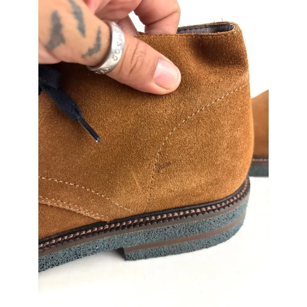 Men's Brown Suede Chukka Boots with Black Laces